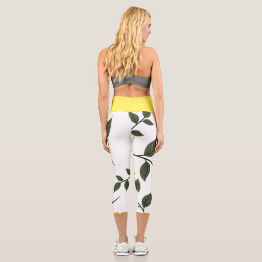 Blätter Capri Leggings (Rückseite)