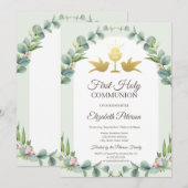 Blätter Chalice First Heilige Kommune Einladung (Vorne/Hinten)