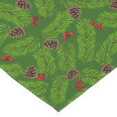 Blätter, Cones & Berries auf Green Kurzer Tischläufer (Ecke)