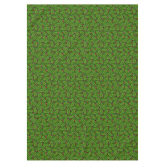 Blätter, Cones & Berries auf Green Tischdecke (Vorderseite)