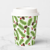 Blätter, Cones & Berries Pappbecher (Rückseite)