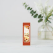 Blätter Crunch Books Rustle - Lesezeichen Card Mini Visitenkarte (Stehend Vorderseite)