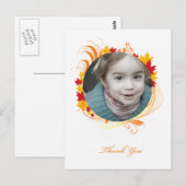 Blätter danke postkarte (Vorne/Hinten)