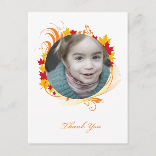 Blätter danke postkarte (Vorderseite)