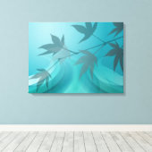 Blätter der Baumzweigung schatten Leinwanddruck (Insitu (Holzboden))