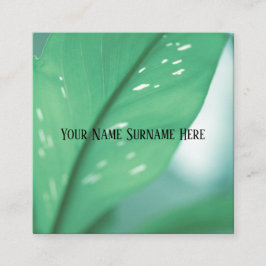 Blätter der blauen grünen Pflanze "Nature Feel Bus Quadratische Visitenkarte