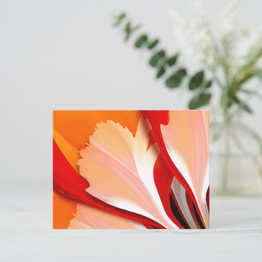 Blätter der Blume Postkarte (Stehend Vorderseite)