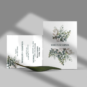 Blätter der botanischen Eukalyptus-Hochzeit Einladung