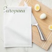 Blätter der botanischen Olivenzweige Geschirrtuch (Viertel Falte)