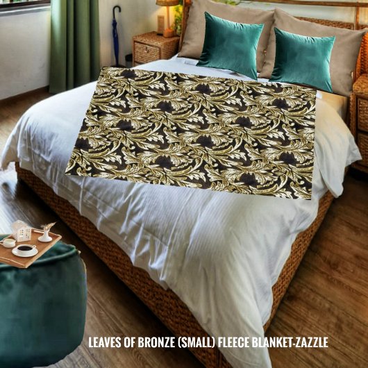 Blätter der Bronze Fleecedecke