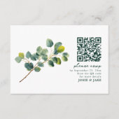 Blätter der Eukalyptus-Zweigstelle Begleitkarte (Vorderseite)