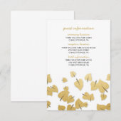 Blätter der Gästebuchskarte von Fall Gold Foil Begleitkarte (Vorne/Hinten)