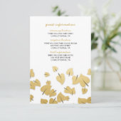 Blätter der Gästebuchskarte von Fall Gold Foil Begleitkarte (Stehend Vorderseite)