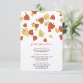 Blätter der Gästebuchskarte von Fall Gold Foil Begleitkarte (Stehend Vorderseite)