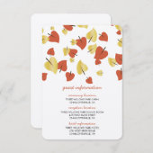 Blätter der Gästebuchskarte von Fall Gold Foil Begleitkarte (Vorne/Hinten)