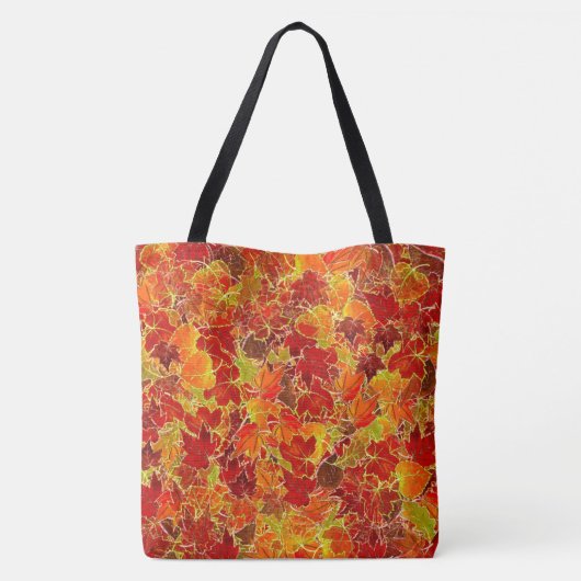 Blätter der Glittery Maple im Herbst/Herbst Tasche (Rückseite)
