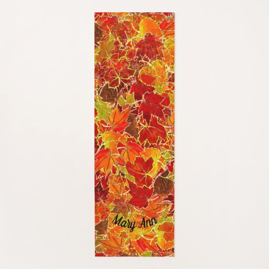 Blätter der Glittery Maple im Herbst/Herbst Yogamatte (Vorderseite)
