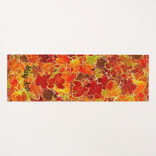 Blätter der Glittery Maple im Herbst/Herbst Yogamatte (Vorderseite (Horizontal))