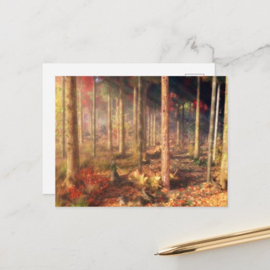 Blätter der Gold Postkarte (Vorderseite/Rückseite Beispiel)