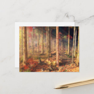 Blätter der Gold Postkarte