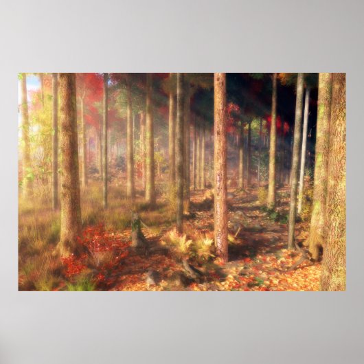 Blätter der Golddruckwerbung Poster (Vorne)