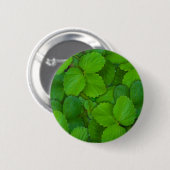 Blätter der Heiligen Basil Tulsi Grüne Münze Button (Vorne & Hinten)