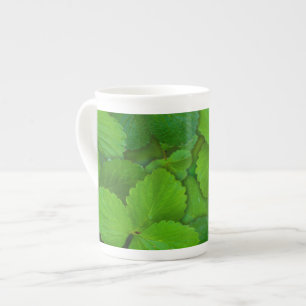 Blätter der Heiligen Basil Tulsi Grüne Münze Porzellantasse
