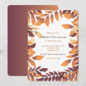 Blätter der Herbsteinladung Einladung (Vorne/Hinten)