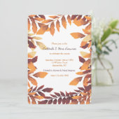 Blätter der Herbsteinladung Einladung (Stehend Vorderseite)