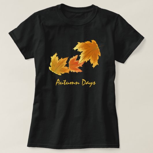 Blätter der Herbstkapelle fallen T-Shirt (Design vorne)