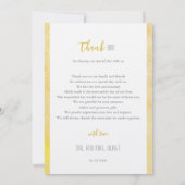 Blätter der Herbstküche Hochzeit Dankeschön-Karte Einladung (Rückseite)