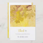 Blätter der Herbstküche Hochzeit Dankeschön-Karte Einladung (Vorne/Hinten)