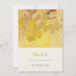 Blätter der Herbstküche Hochzeit Dankeschön-Karte Einladung