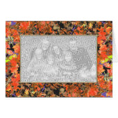 Blätter der Herbstmaple decken die Fotokarte ab (Vorderseite (Horizontal))