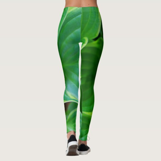 Blätter der Hosta-Pflanzen Leggings (Rückseite)
