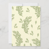 Blätter der künstlerischen Linie Hochzeiten Einladung (Rückseite)