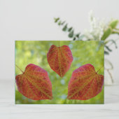Blätter der Liebe der Natur Dankeskarte (Stehend Vorderseite)