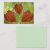 Blätter der Liebe der Natur Mitteilungskarte (Vorne/Hinten)