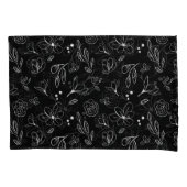 Blätter der Minimalistischen Floraler Moderne Schw Kissenbezug (Vorderseite-Links)