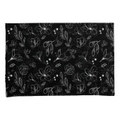 Blätter der Minimalistischen Floraler Moderne Schw Kissenbezug (Vorderseite-Rechts)
