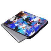 Blätter der Mondlichtkunst Laptopschutzhülle (Vorne Knopf)