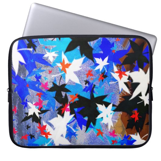 Blätter der Mondlichtkunst Laptopschutzhülle (Vorderseite)