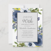 Blätter der Neunziger Geburtstag Einladung (Vorderseite)