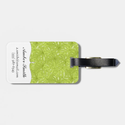 Blätter der Palme Gepäckanhänger (Rückseite horizontal)