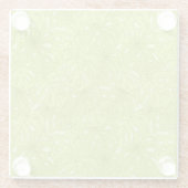 Blätter der Palme Glasuntersetzer (Rückseite)