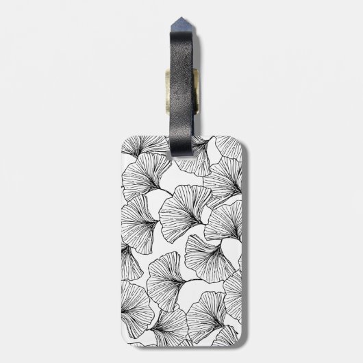 Blätter der Rose Gepäckanhänger (Rückseite vertikal)