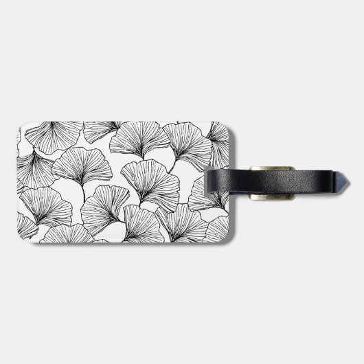 Blätter der Rose Gepäckanhänger (Rückseite horizontal)