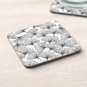 Blätter der Rose Getränkeuntersetzer (Linke Seite)