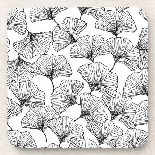 Blätter der Rose Getränkeuntersetzer (Vorderseite)