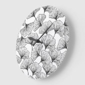 Blätter der Rose Große Wanduhr (Winkel)